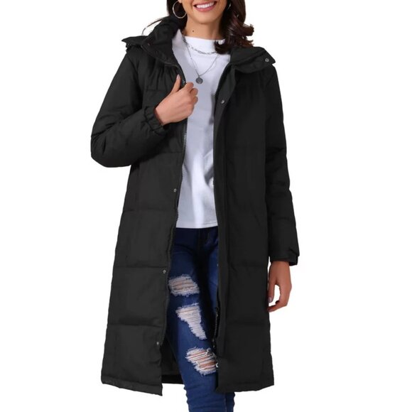 INSPIRE CHIC Women's Winter Thicken Puffer Hooded Outwear Long Padded Warm Parka - Picture 4 of 4